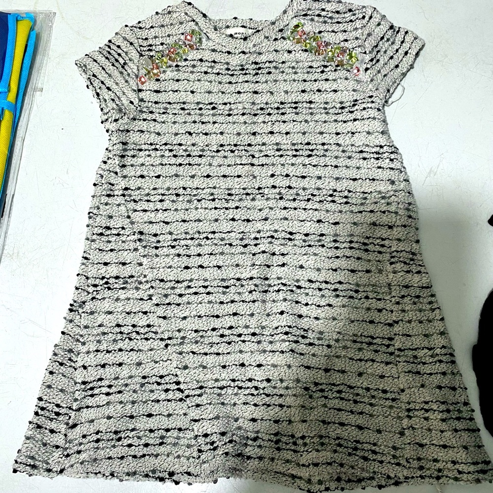 Embellished Tweed Dress